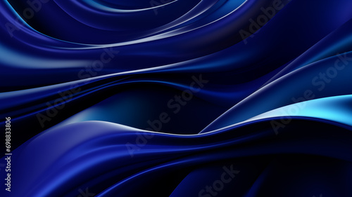 Abstract curvy blue silk background, flowing neon wave purple background, wallpaper 