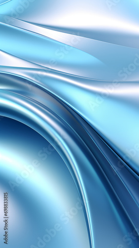 Abstract curvy light blue and silver silk background, flowing neon wave purple background, wallpaper 