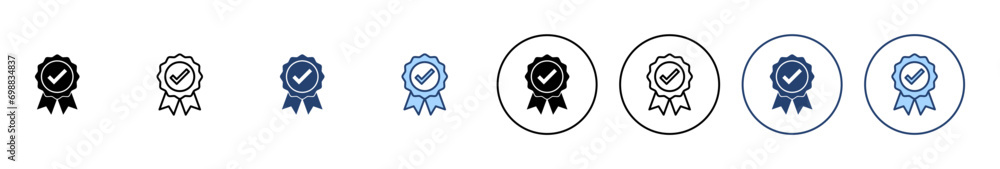 Approved icon vector. Certified Medal Icon Approved icon vector. Certified Medal Icon