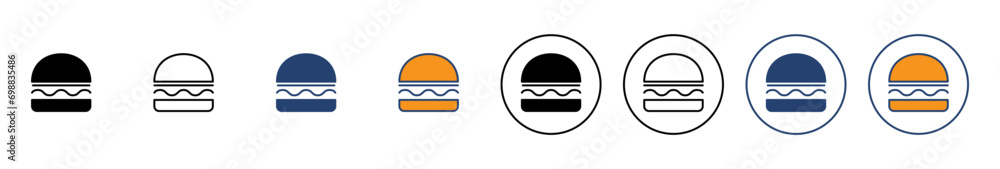 Fototapeta premium Burger icon vector. burger sign and symbol. hamburger