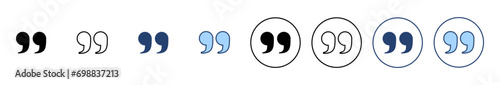 Quote icon vector. Quotation mark sign and symbol