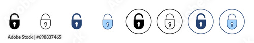Unlock icon vector. Unlock sign and symbol. unlocked padlock icon