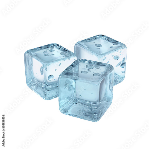 Floating Ice on Clear Background