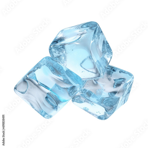 Floating Ice on Clear Background