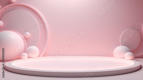 3D Render Empty Display Background with, Display, Mockup, Presentation