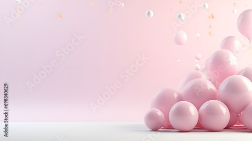 Obraz na płótnie 3D Render New Year Background, Simple , Celebration, Festive, Holiday w salonie
