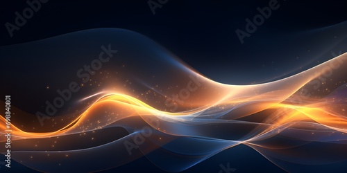 3D Render Abstract Energy Waves, Energy Waves, Abstract Background, Dynamic
