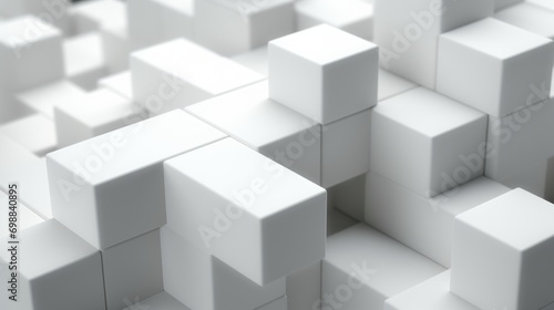 3d illustration of cubes from lights above