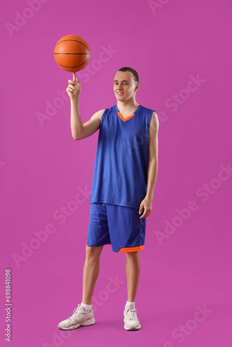 Young basketball player on ...