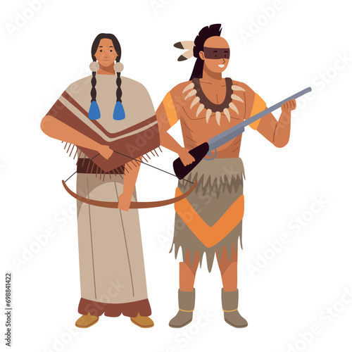 native american warrior couple