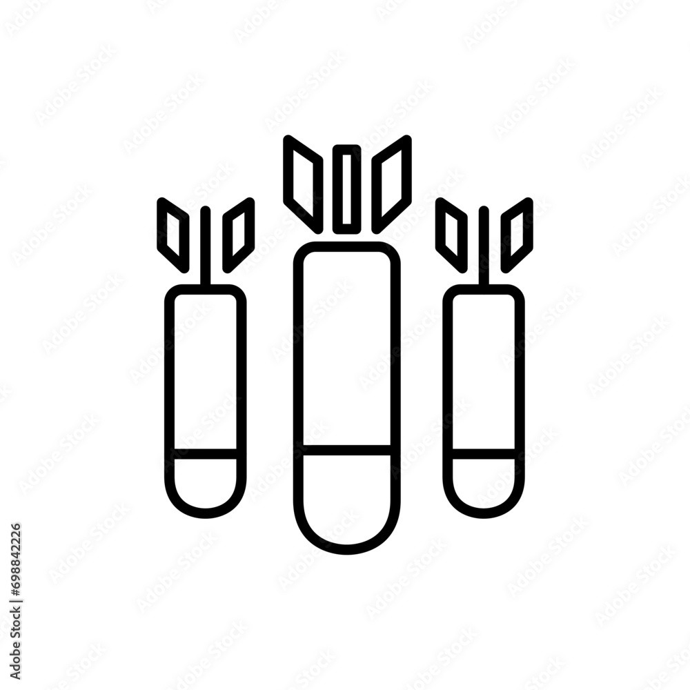 Bomb missile outline icons, military minimalist vector illustration ,simple transparent graphic element .Isolated on white background Bomb missile outline icons, military minimalist vector illustration ,simple transparent graphic element .Isolated on white background