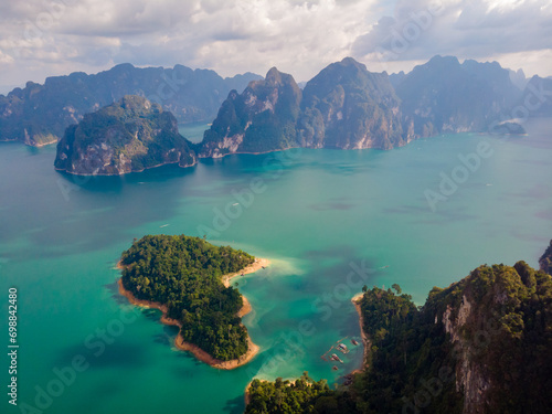 Khao Sok Thailand, Scenic mountains on the lake in Khao Sok National Park in Thailand