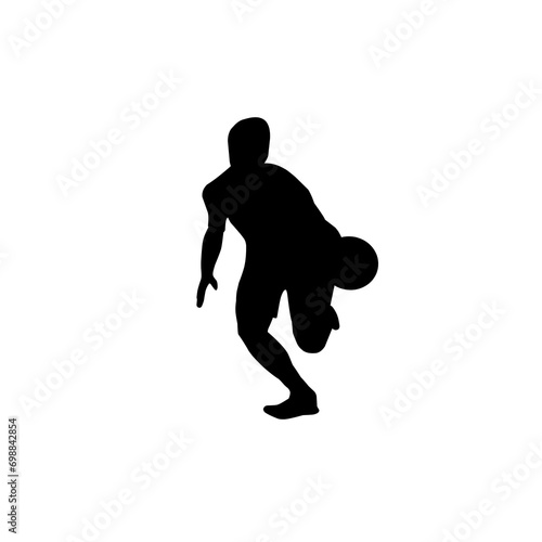 Basketball player silhouette illustration isolated on Transparent