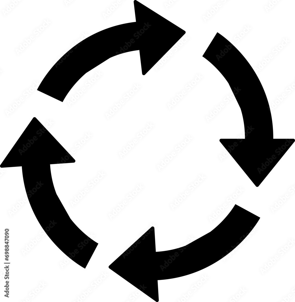 Black Fill Recycle vector icon. Rounded angles. Ecology, Bio rotation arrow icon symbol. An arrow that revolve endlessly Reuse concept Recycled. Sign illustration isolated on transparent background. Black Fill Recycle vector icon. Rounded angles. Ecology, Bio rotation arrow icon symbol. An arrow that revolve endlessly Reuse concept Recycled. Sign illustration isolated on transparent background.