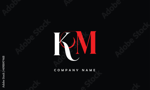 KM, MK, K, M Abstract Letters Logo Monogram photo