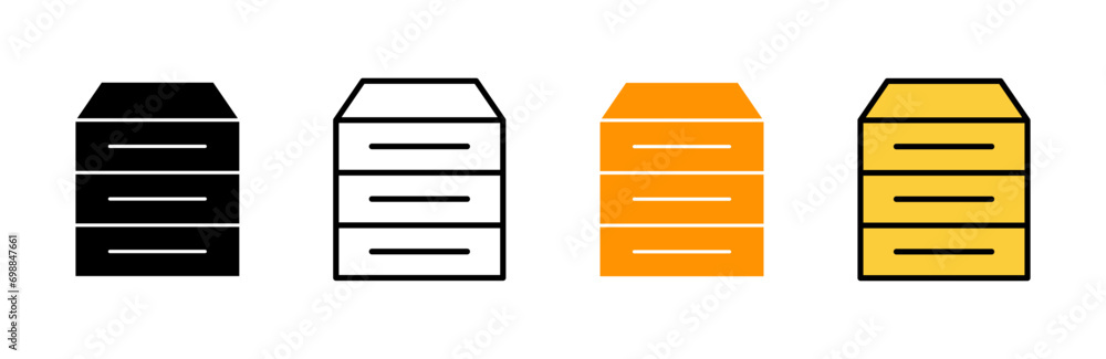 Database icon set vector. database sign and symbol Stock Vector | Adobe ...