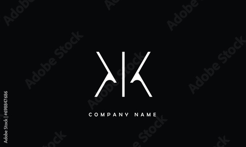 KK Abstract Letters Logo Monogram