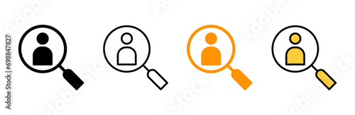 Hiring icon set vector. Search job vacancy sign and symbol. Human resources concept. Recruitment