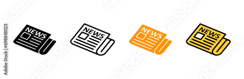 Newspaper icon set vector. news paper sign and symbolign