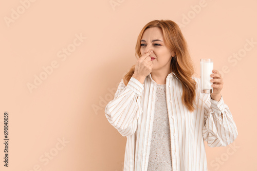 Displeased mature woman wit...