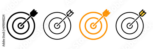 Target icon set vector. goal icon vector. target marketing sign and symbol