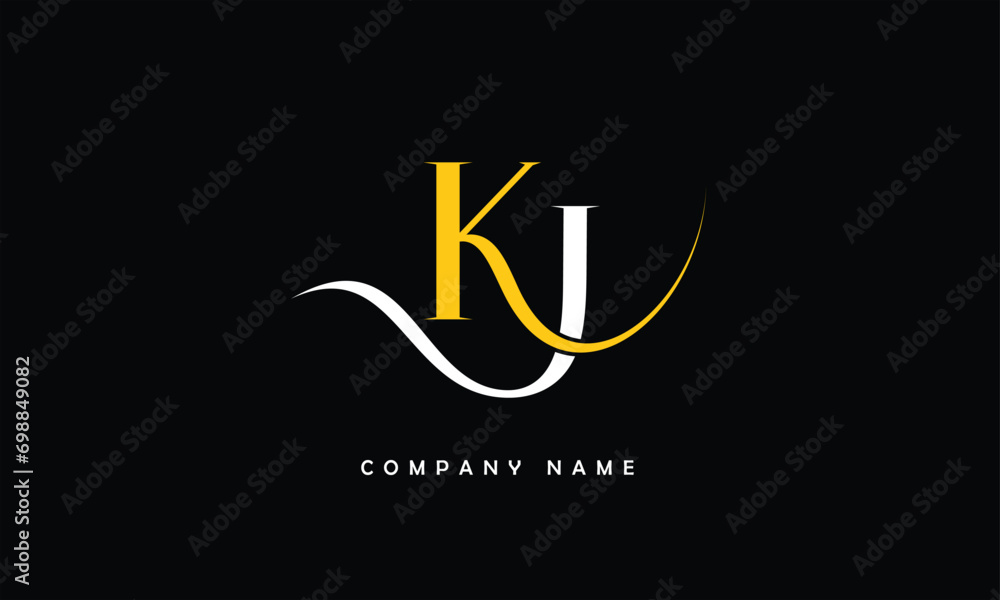 Fototapeta premium KJ, JK, K, J Abstract Letters Logo Monogram