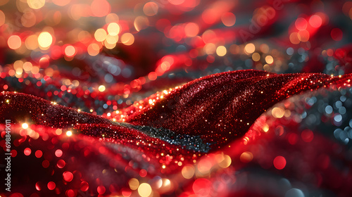 Metallic and shiny red texture background.