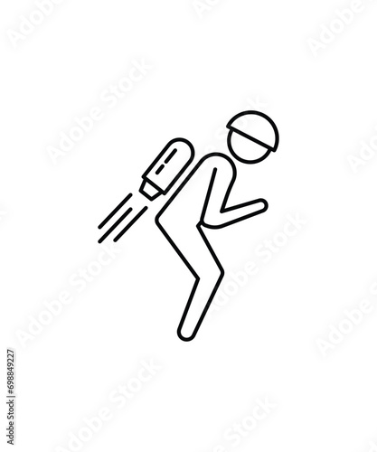 jetpack icon, vector best line icon.