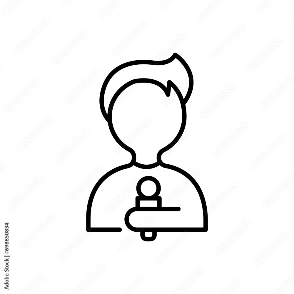 Journalist outline icons, news vector illustration ,simple transparent graphic element .Isolated on white background Journalist outline icons, news vector illustration ,simple transparent graphic element .Isolated on white background