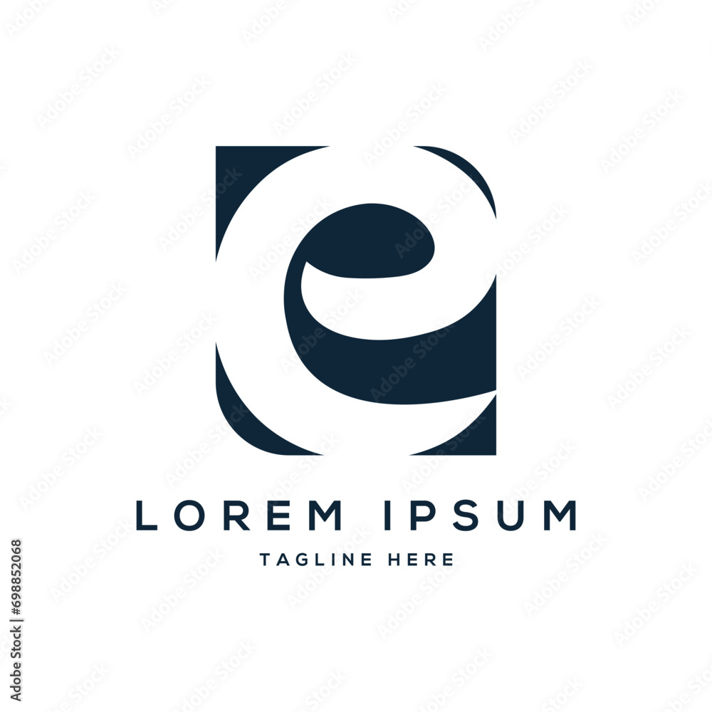 Monogram Logo Letter E mark modern simple Design Template Monogram Logo Letter E mark modern simple Design Template