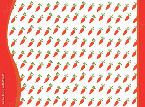 Carrot pattern, background for kitchen fabrics or backgrounds for design, carrot repeat, great for vegan publication background too