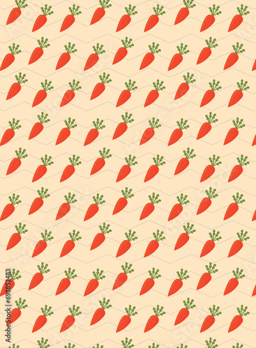Carrot pattern, background for kitchen fabrics or backgrounds for design, carrot repeat, great for vegan publication background too