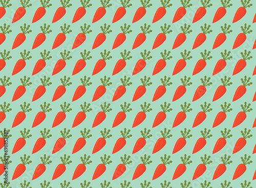 Carrot pattern, background for kitchen fabrics or backgrounds for design, carrot repeat, great for vegan publication background too
