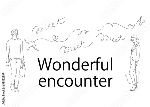 nuance_illustration_town_pouple,HP_TOP_image_topics,出会い,カップル,バレンタインデー,結婚,パートナー