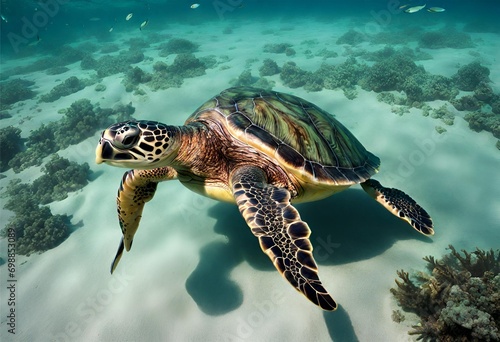 Hawaiian Green Sea Turtle © Ikram
