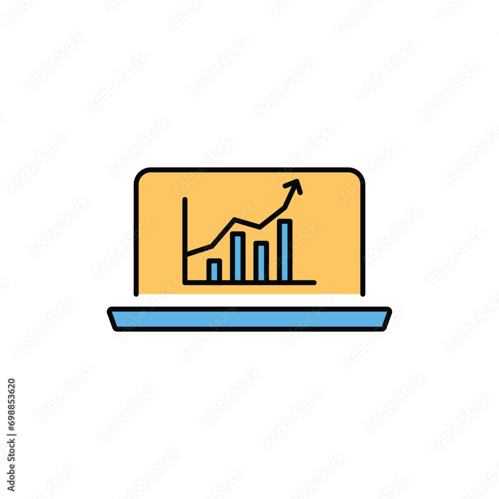 Precision Insights: Streamlined Web Icons for Data Analysis, Statistics ...