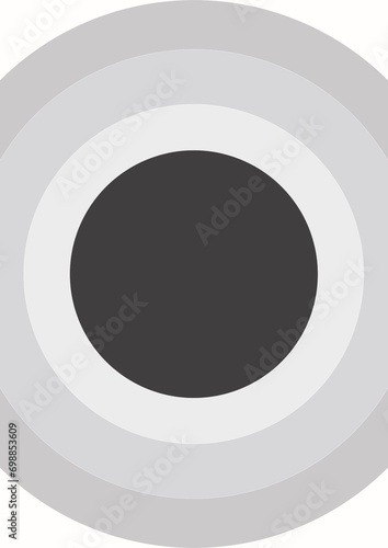 Abstract Circles art on black and white background (A4)