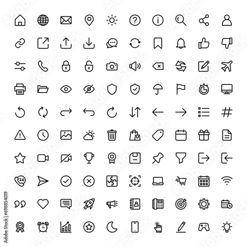 user interface icon set. web icon, website icon vector illustration