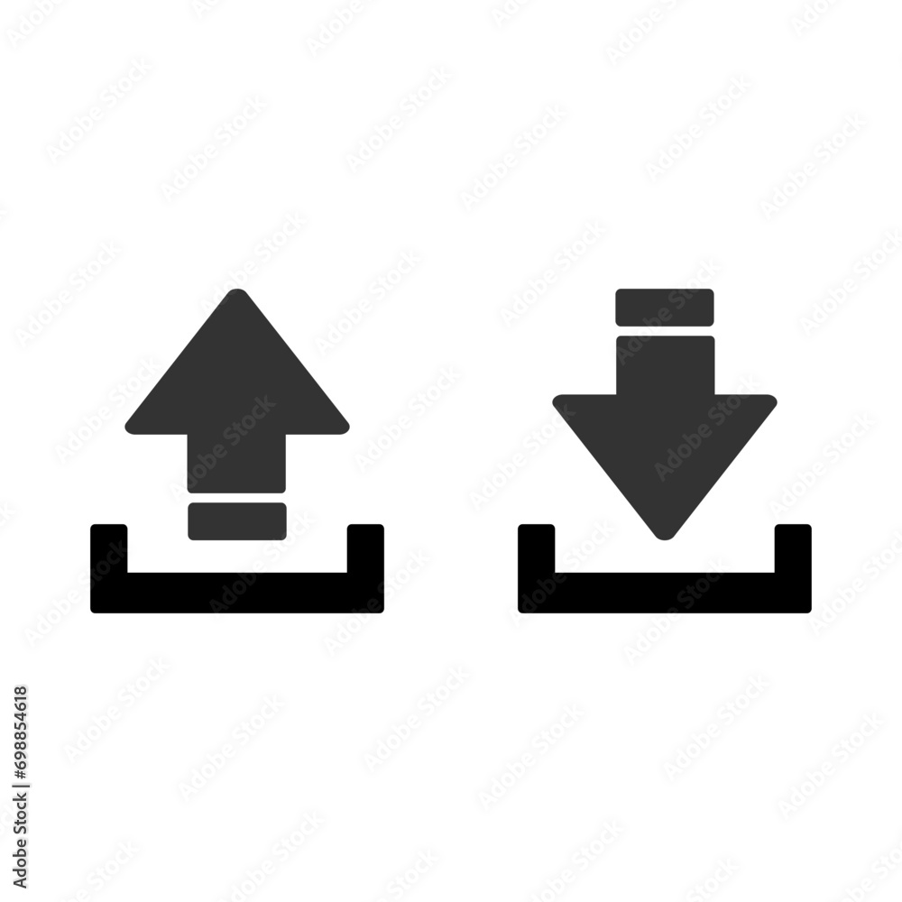 upload and download file icon. Editable and changeable color.