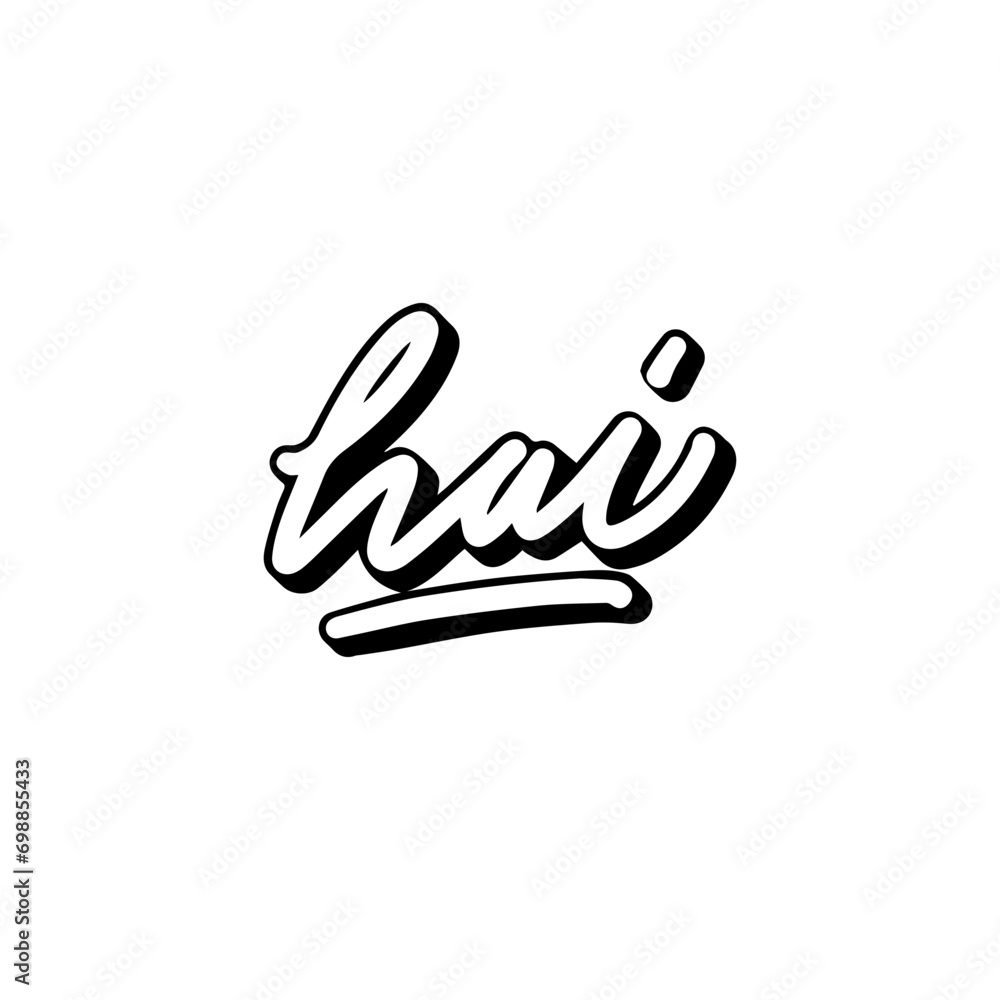 Words Letter Logo Vector handlettering hai Words Letter Logo Vector handlettering hai