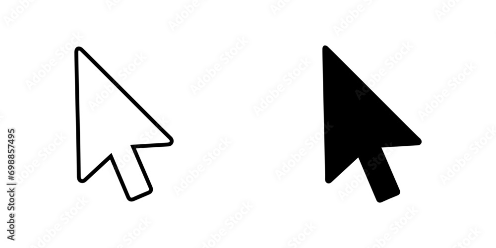 Cursor icon vector. Click arrow logo design. Pointer vector icon illustration isolated on white background Cursor icon vector. Click arrow logo design. Pointer vector icon illustration isolated on white background
