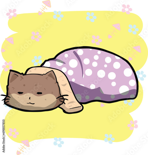 Brow cat sleeping
