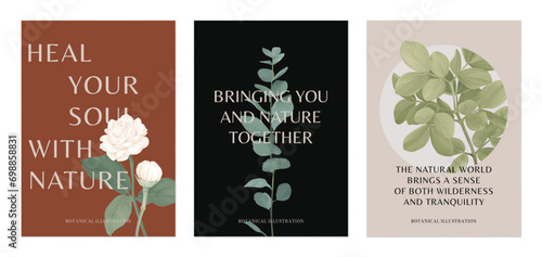 Botanical poster template d...