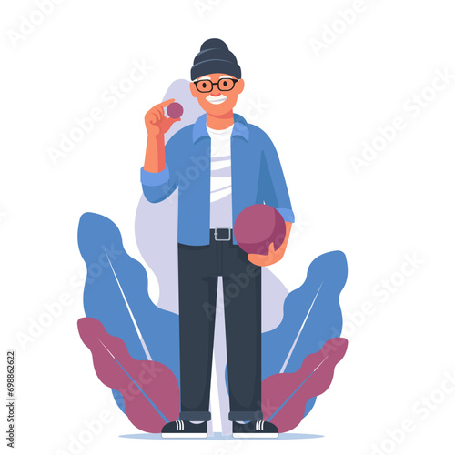 oldman with new hobbies Art & Illustration