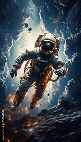 astronaut in action