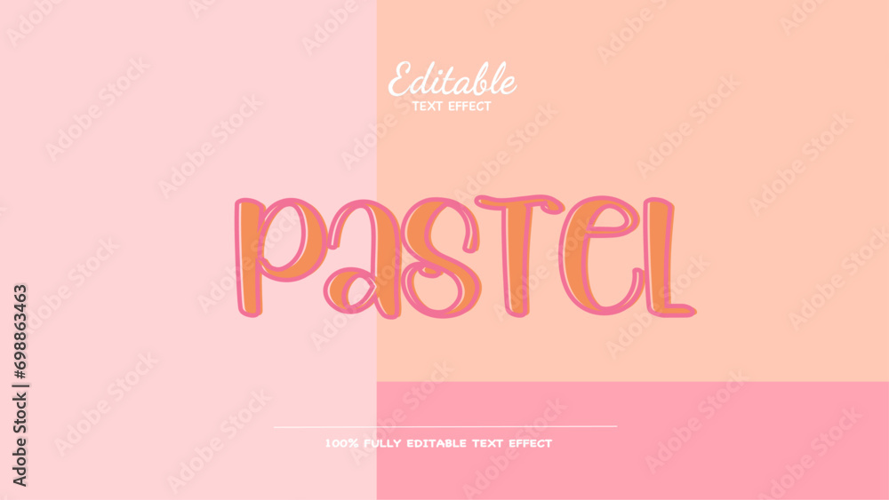 Pastel editable text style effect