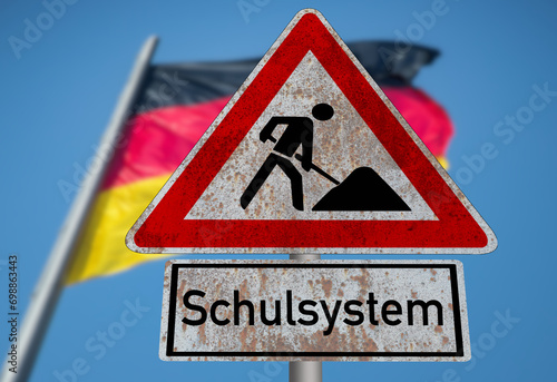 Deutschland und Hinweis auf den maroden Schulsystem