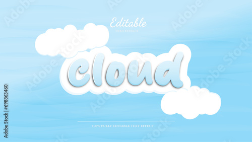 cloud editable text style effect