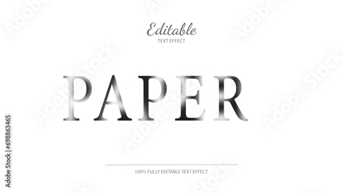 Paper editable text style effect