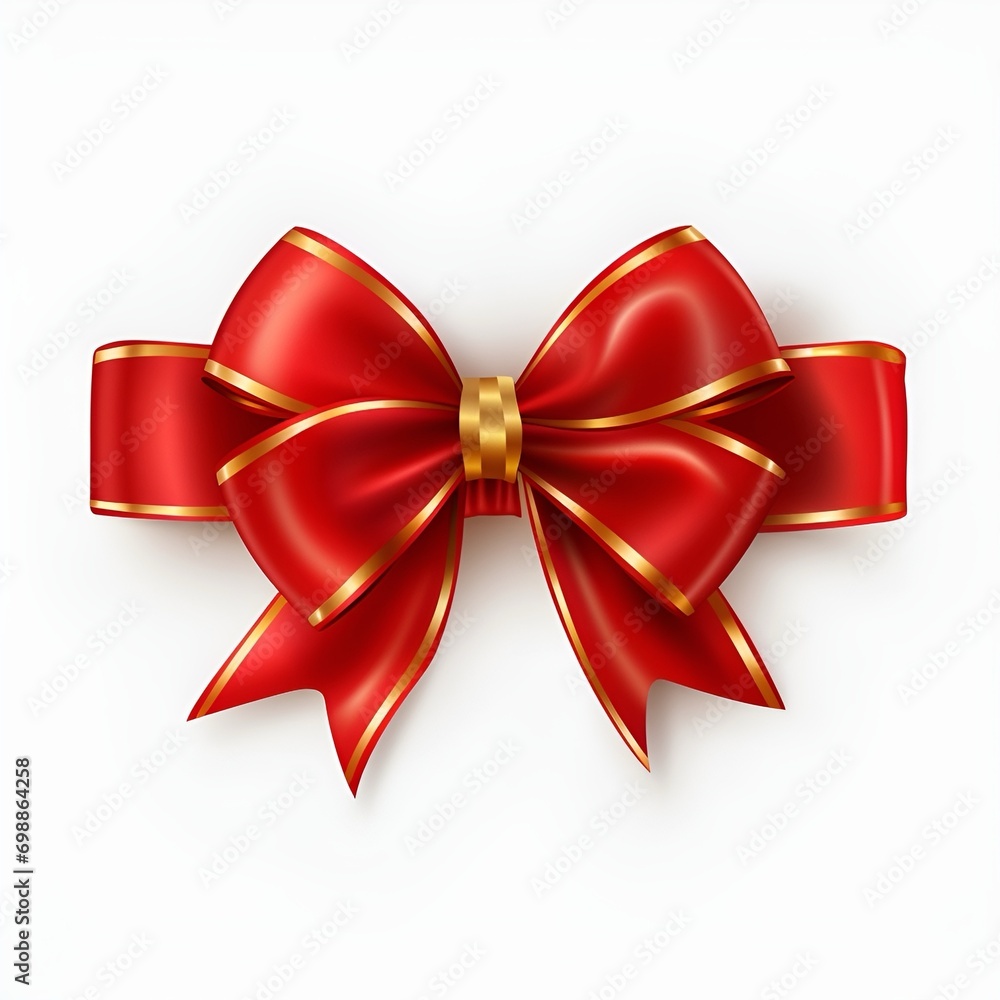 Red Christmas ribbon bow Red Christmas ribbon bow